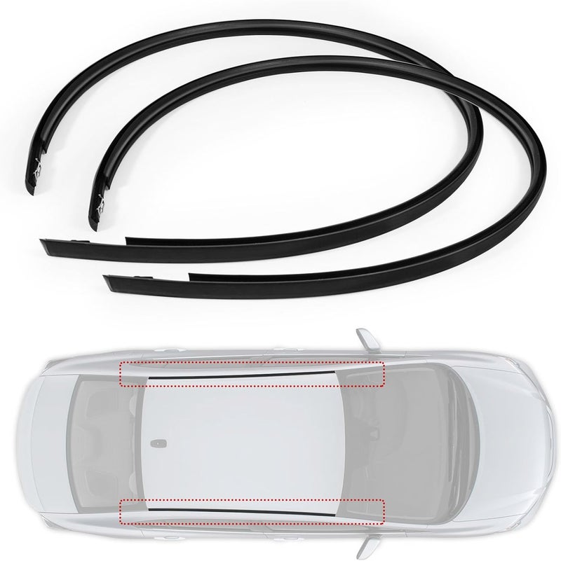 AUTOBABA 2Pcs Roof Trim Molding Kit Compatible with Honda Civic Sedan 4-Door 2012 2013 2014 2015 Left & Right Side Rubber Roof Moulding Drip Stripping Replace# 74316TR0A01 74306TR0A01 74316TR0A11 74316TR0A12 - Image 1